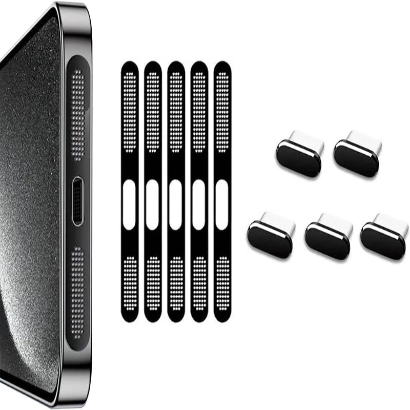 For iPhone 16/15 Series and iPhone 17 Charging Port & Speaker Dust Plugs USB C Port Cover Caps Anti Dust Protector Kit.