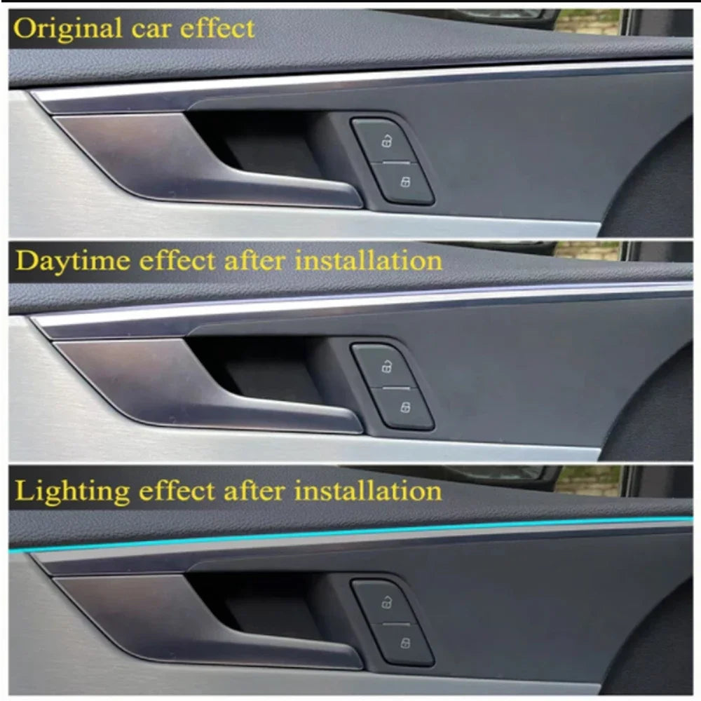35/75/110cm RGB 64 Colors Acrylic Strip Car LED Ambient Ligh
