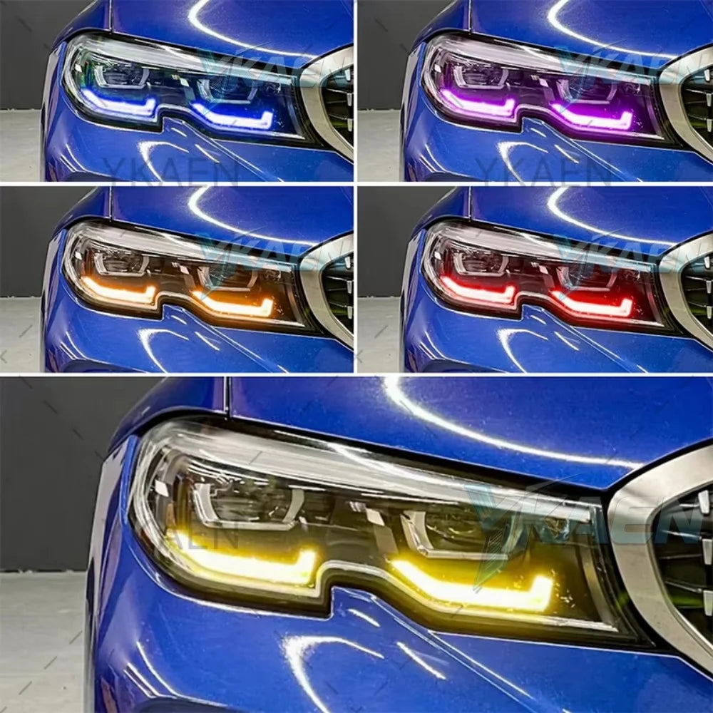 Angel Eyes DRL Boards For BMW 3 Series G20 G21 2019-2022 LED Headlight Daytime Running Light Module Blue Red
