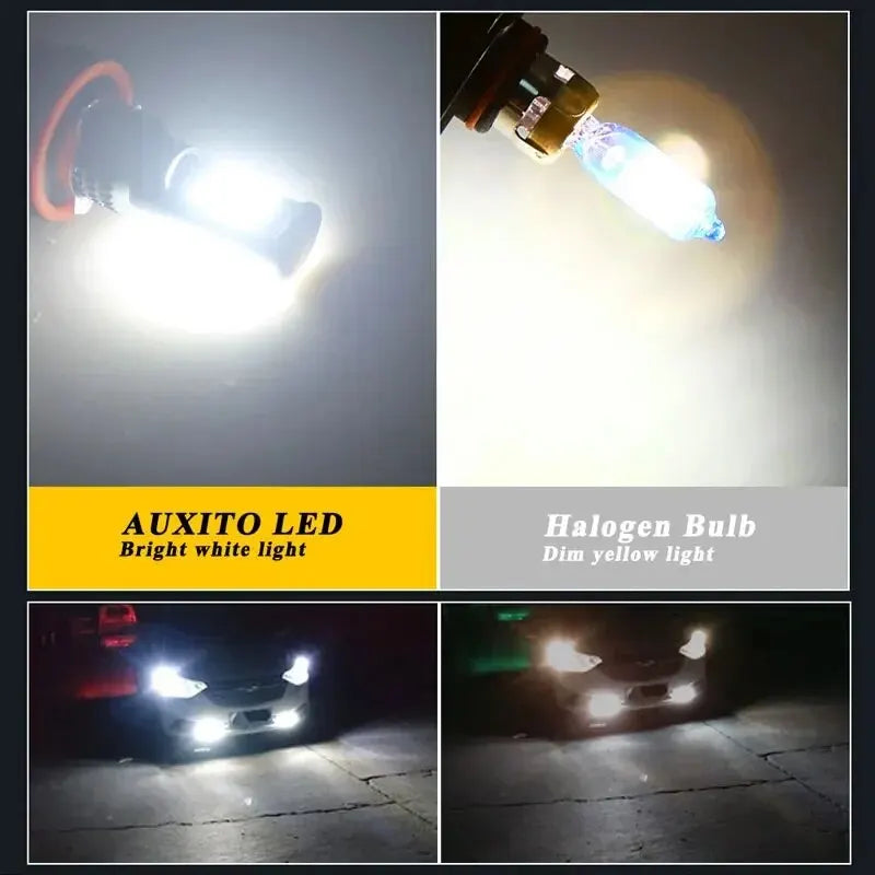 2 PCs Daul Color H7 H11 Led Fog Light 9005 HB4 3030 LED 24Sm