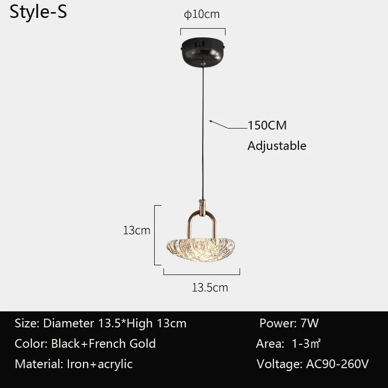 Single Head New Modern Simple Italian Light Luxury High Sense Bar Small Pendant Lamp Bedroom Bedside Atmosphere Lamp