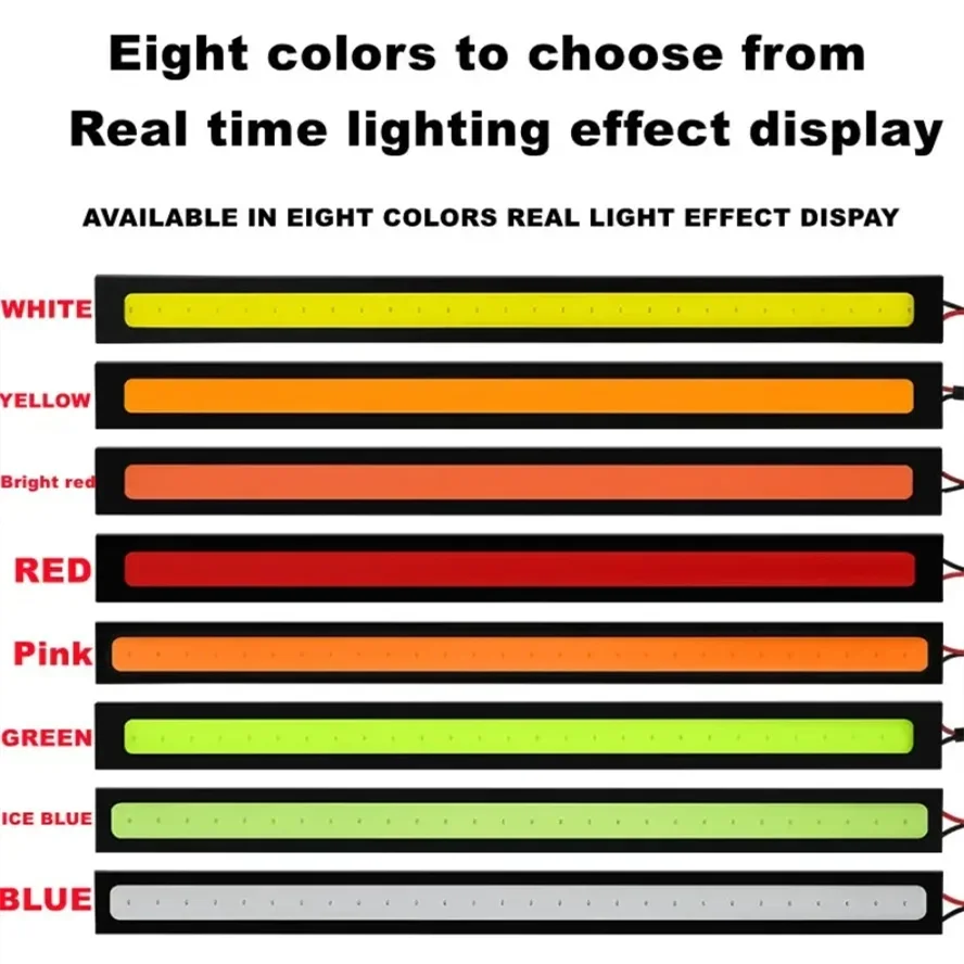 10 1Pcs 17cm Universal Car LED Strip Light Waterproof Daytim