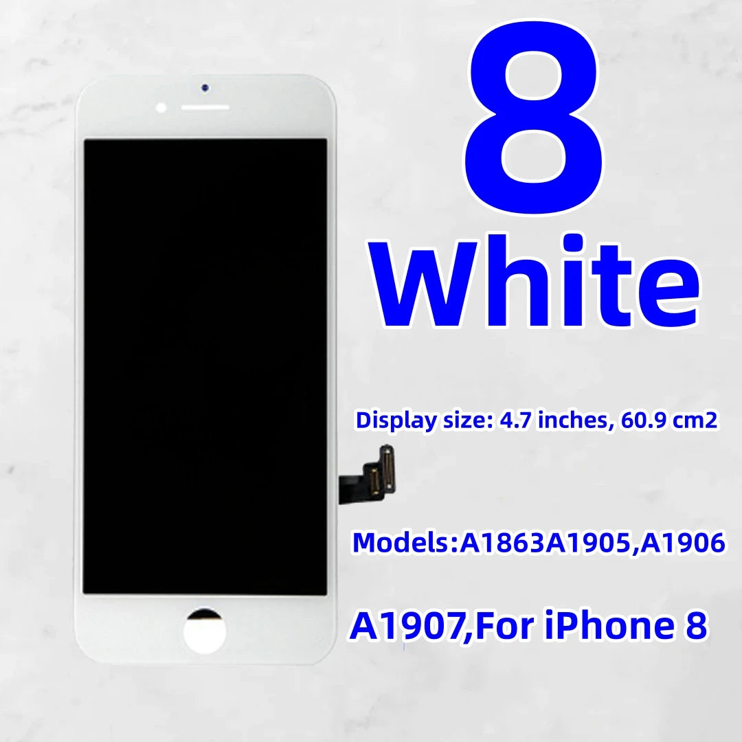 Lcd Display For Iphone 4 4S 5 5S 6 6S 7 8 Plus 7P 8P Black White Lcd Replacement Screen Digitizer Assembly With Repair Tools