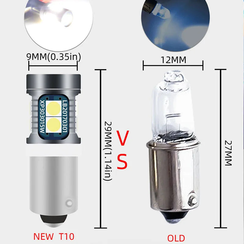 2PCS Signal Lamp BA9S T4W Led Bulb BAX9S BAY9S H21W H6W LED 