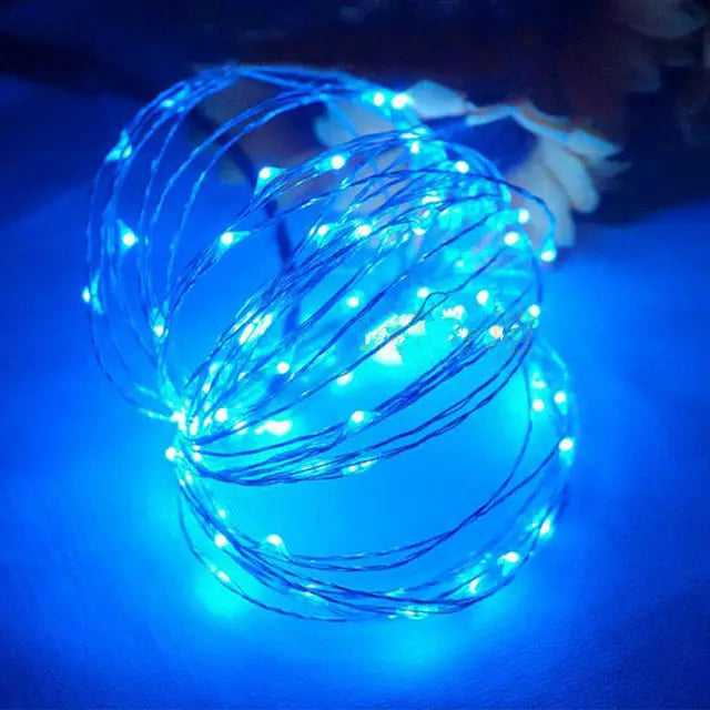 1M 2M 3M 5M Copper Wire LED String lights Holiday lighting Fairy Garland For Christmas Tree Wedding Party Decoration