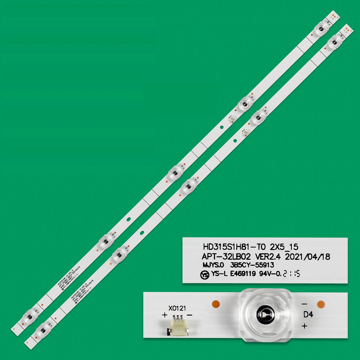 LED Backlight Strip for H32B5600 APT-HXLLB19062 HZ32A35A HZ32E35A HD315S1H81-T0 2X5-15 - Replacement TV