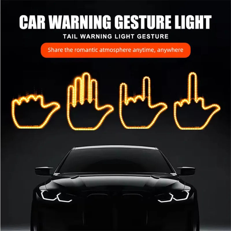 Car LED Finger Lights Funny Car Interior Light With Remote C
