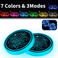 1/2PCS LED Car Cup Holder Lights 7 Color Changing USB Rechar