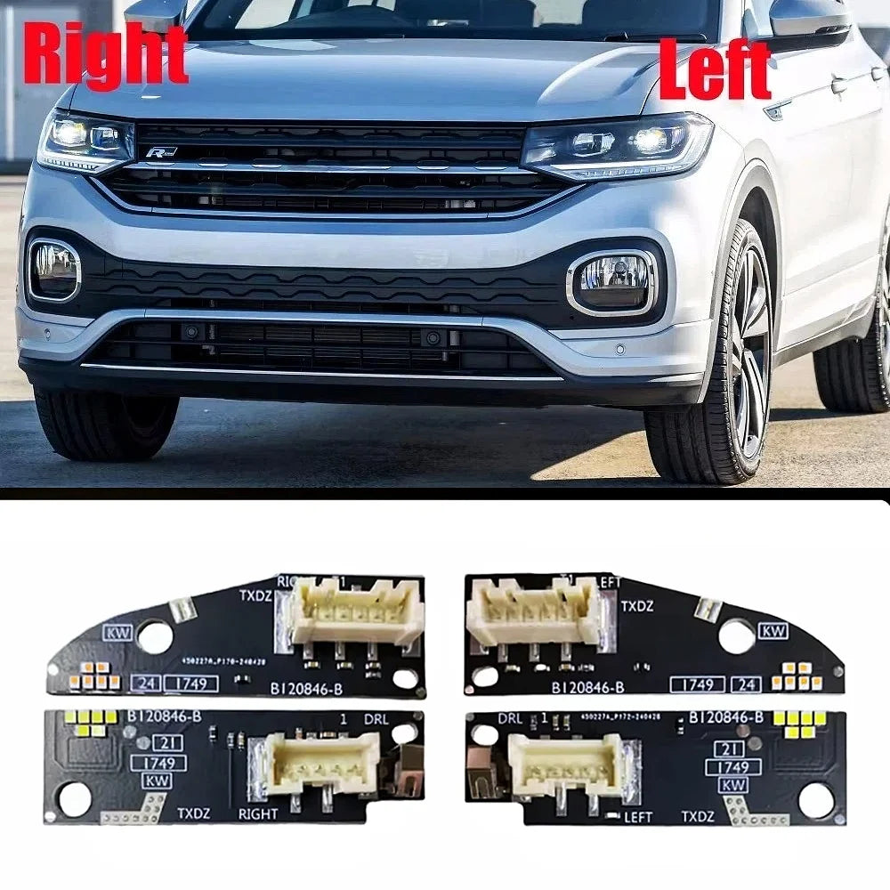 DRL Turn Signal Light Boards For VW T-Cross 2019-2023 LED Headlight drl Module B120845-B B120846-B for VW