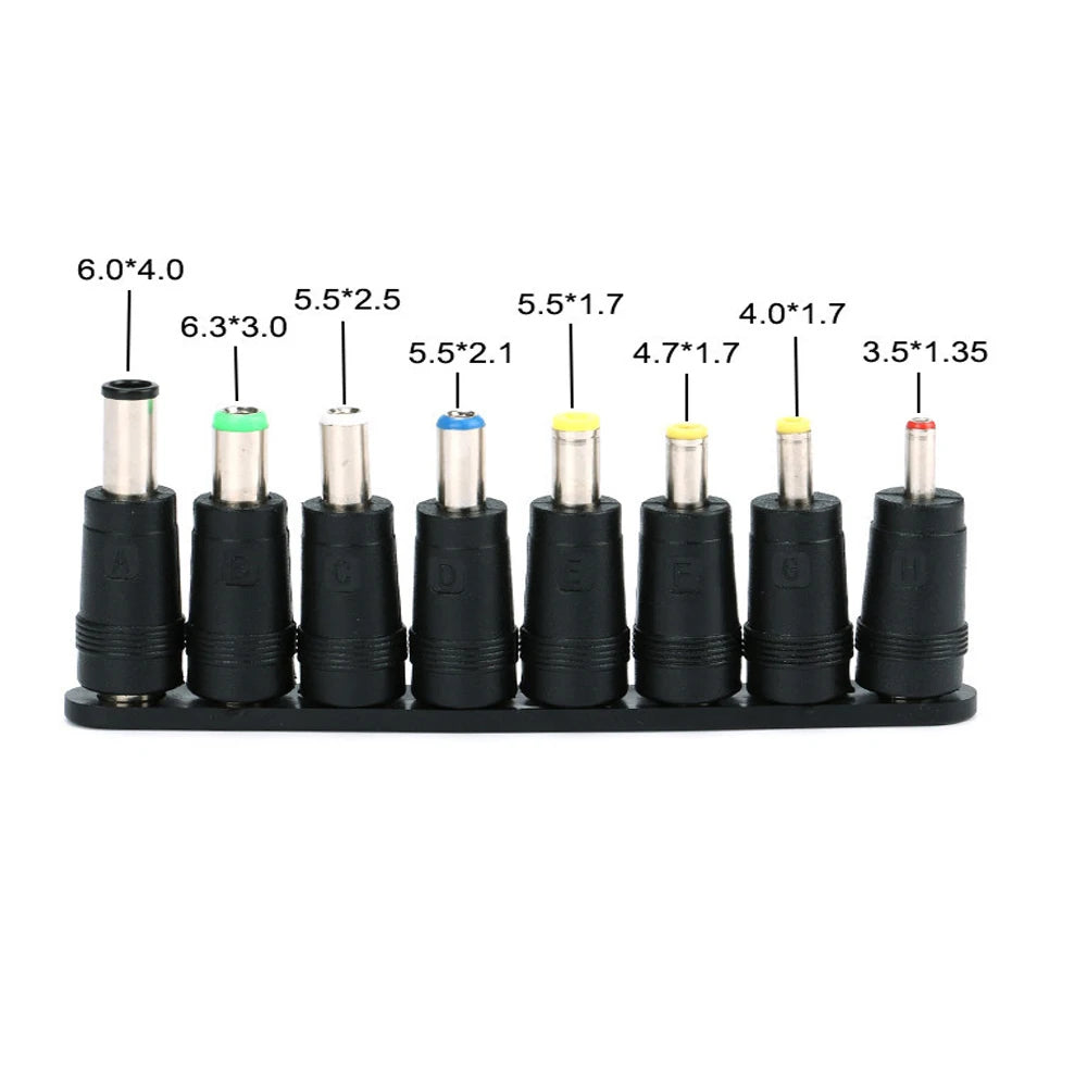 34PCS 8PCS Universal Power Adapter Supply Tips Connector 5.5