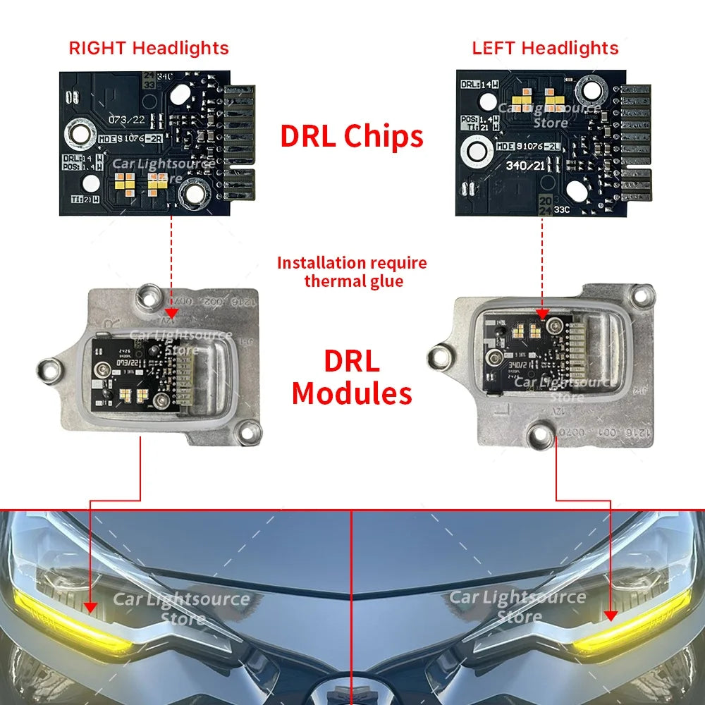 DRL Boards For BMW 2 Series M2 G42 G87 M240i 2022-2024 LED Headlight Daytime Running Light Turn Signal Module