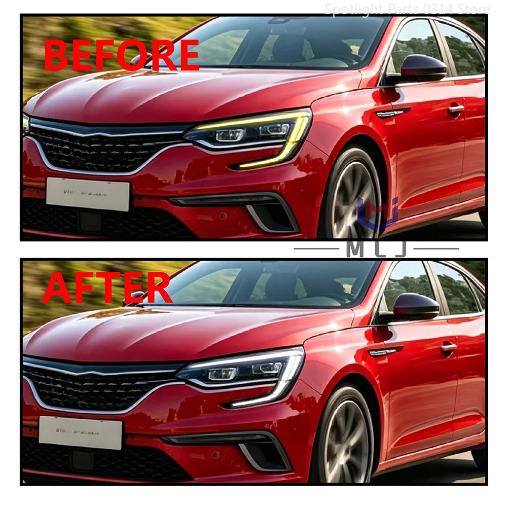 DRL Light Guide Strip Light Tube Bar White DRL Chip Angel EYe Board for Renault 2018-2020