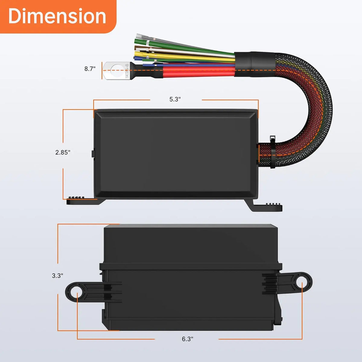 DaierTek 12V Relay Box 6 Way Relay Fuse Box 12 AWG Pre-wired