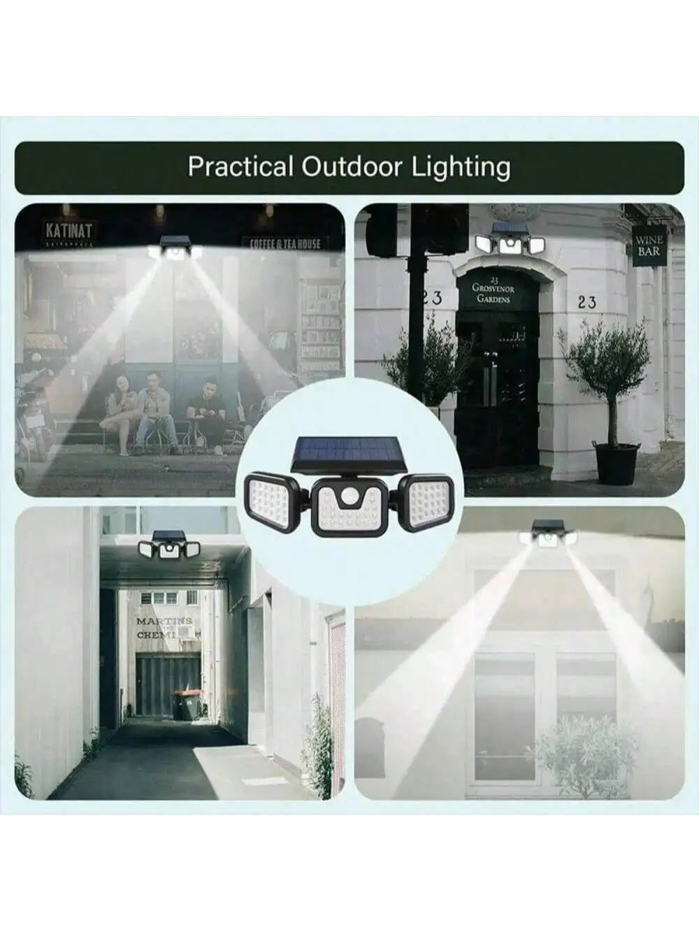2025 Upgraded Solar Security Lights Outdoor 270 Human Detect