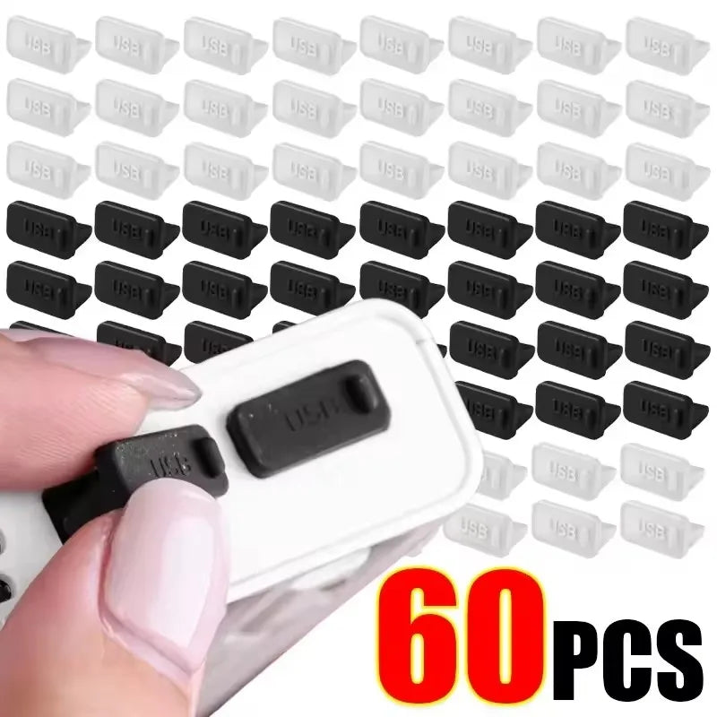 60/40/20/10PCS USB A Dust Plugs for Laptop Notebook PC USB C