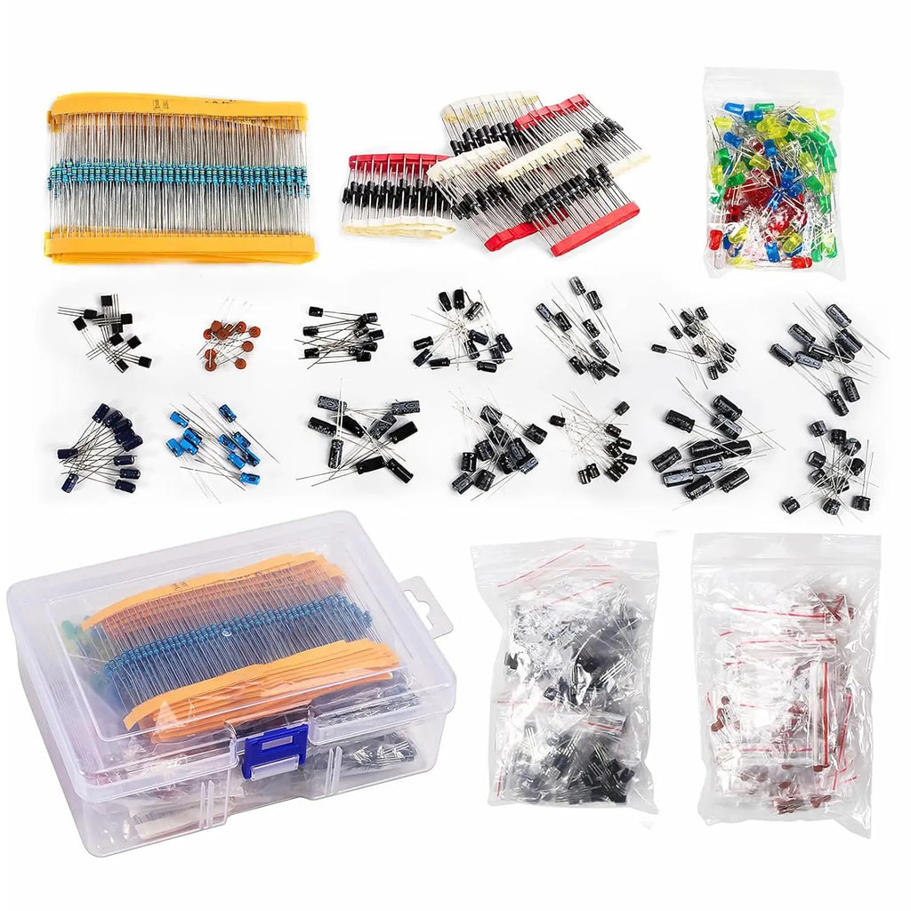1500Pcs Electronic Components Starter Kit Resistor Capacitor