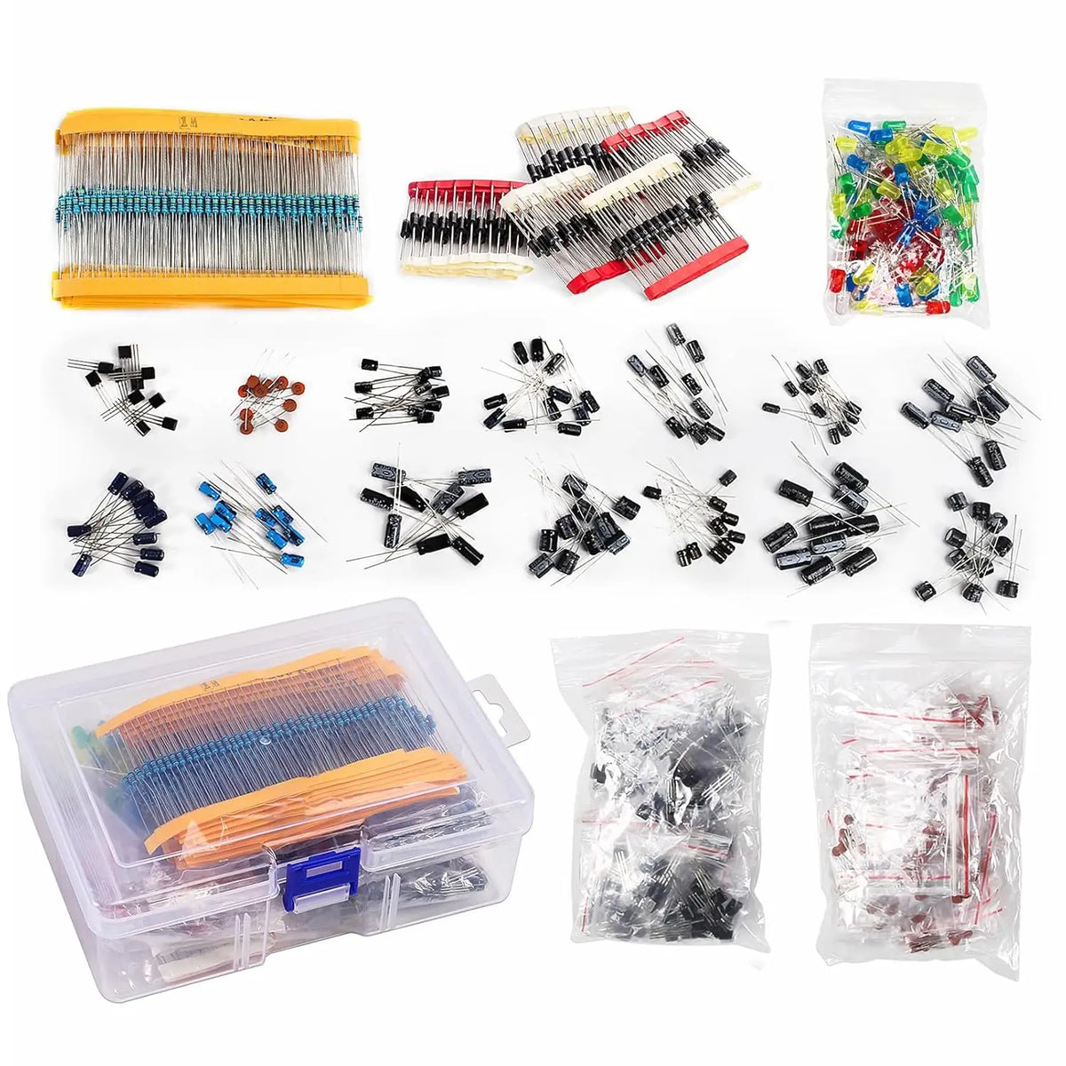 1500Pcs Electronic Components Starter Kit Resistor Capacitor