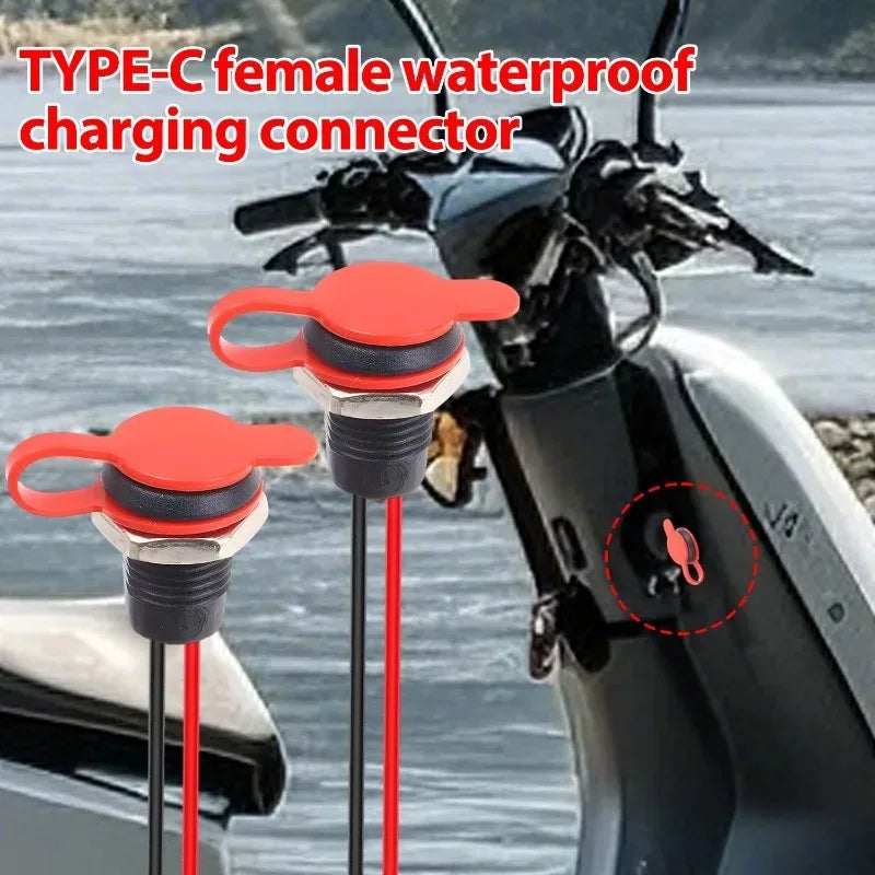 5/1pcs Type-C Female Chassis 2 Pin Type-C Female Socket USB 