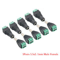 5Pcs/Pairs 12V DC Power Male Connector 5.5mm x 2.1mm 5.5mm x2.5mm Power Jack Plug Barrel Adapter DC Female Power Connector