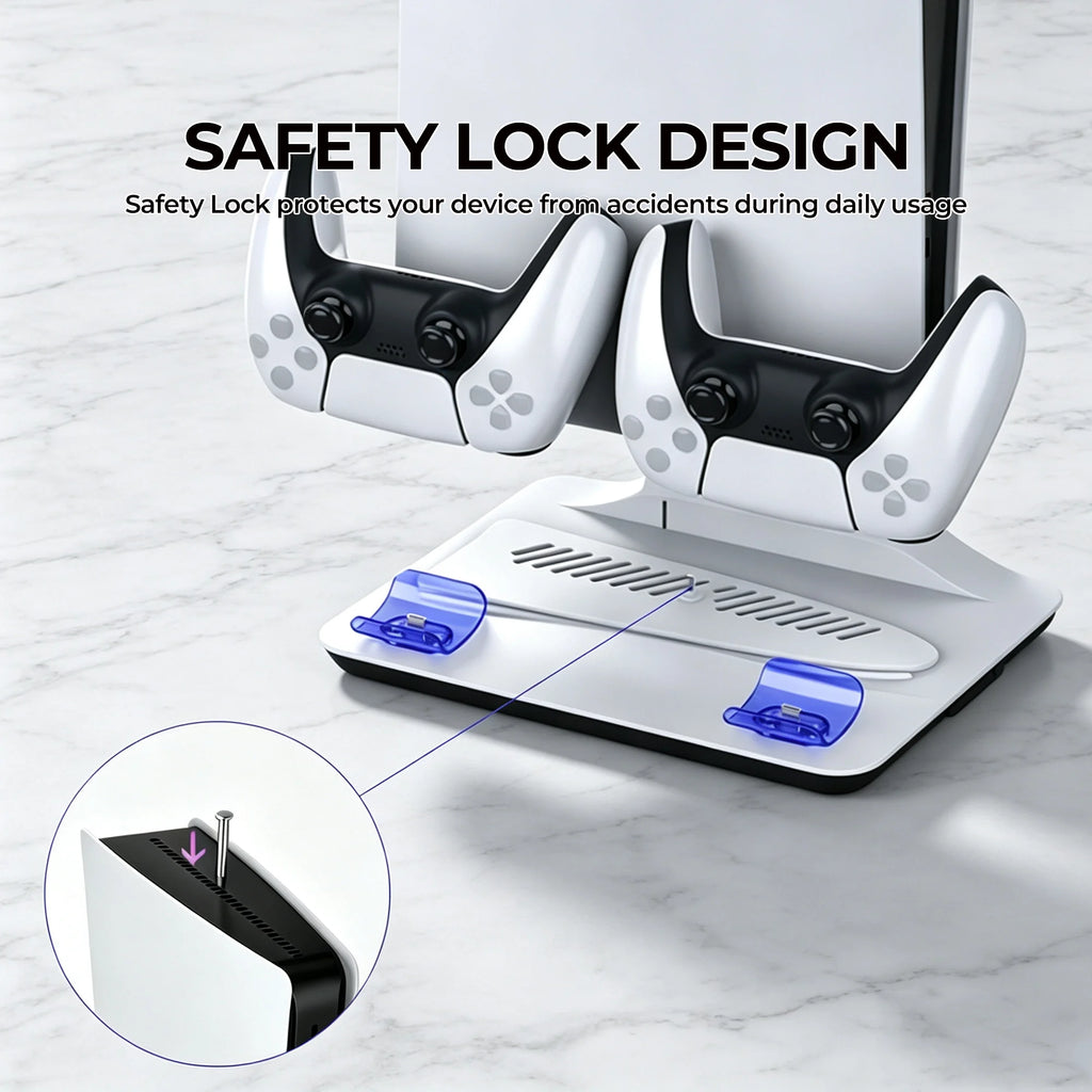 Multi-Functional Vertical Cooling Stand For PS5/PS5 Slim/PS5