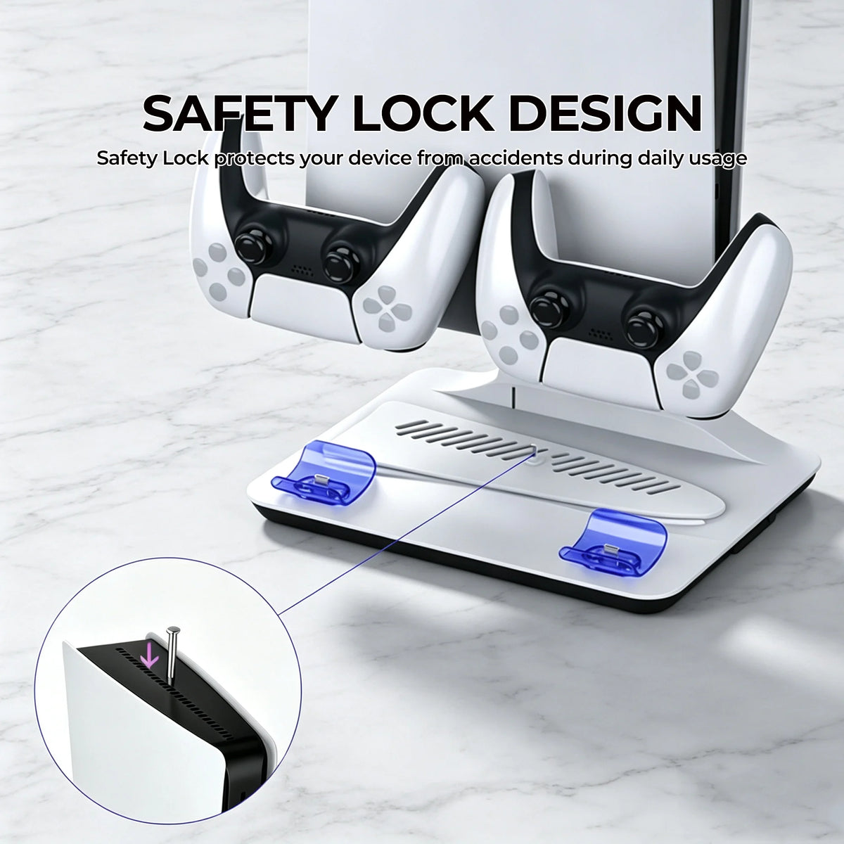 Multi-Functional Vertical Cooling Stand For PS5/PS5 Slim/PS5