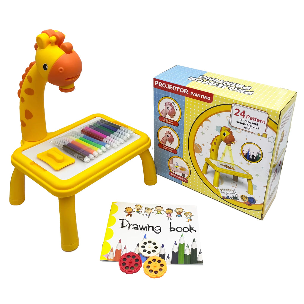 Kid s LED Projector Drawing Table Mini Toy Painting Set Table Educational Board Creative Learning Tools Painting Toys Gift