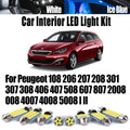 Car LED Interior Reading Map Light Kit For Peugeot 108 206 207 208 301 307 308 406 407 508 607 807 2008 3008
