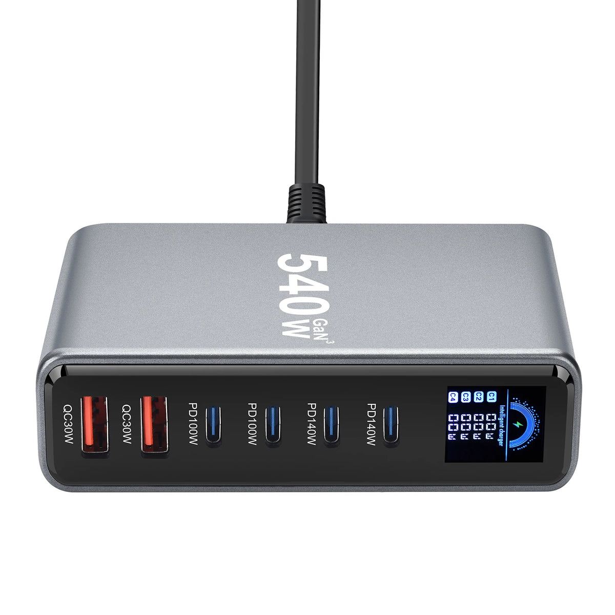 New 540W Desktop GaN Charging Station with Display Multi-por