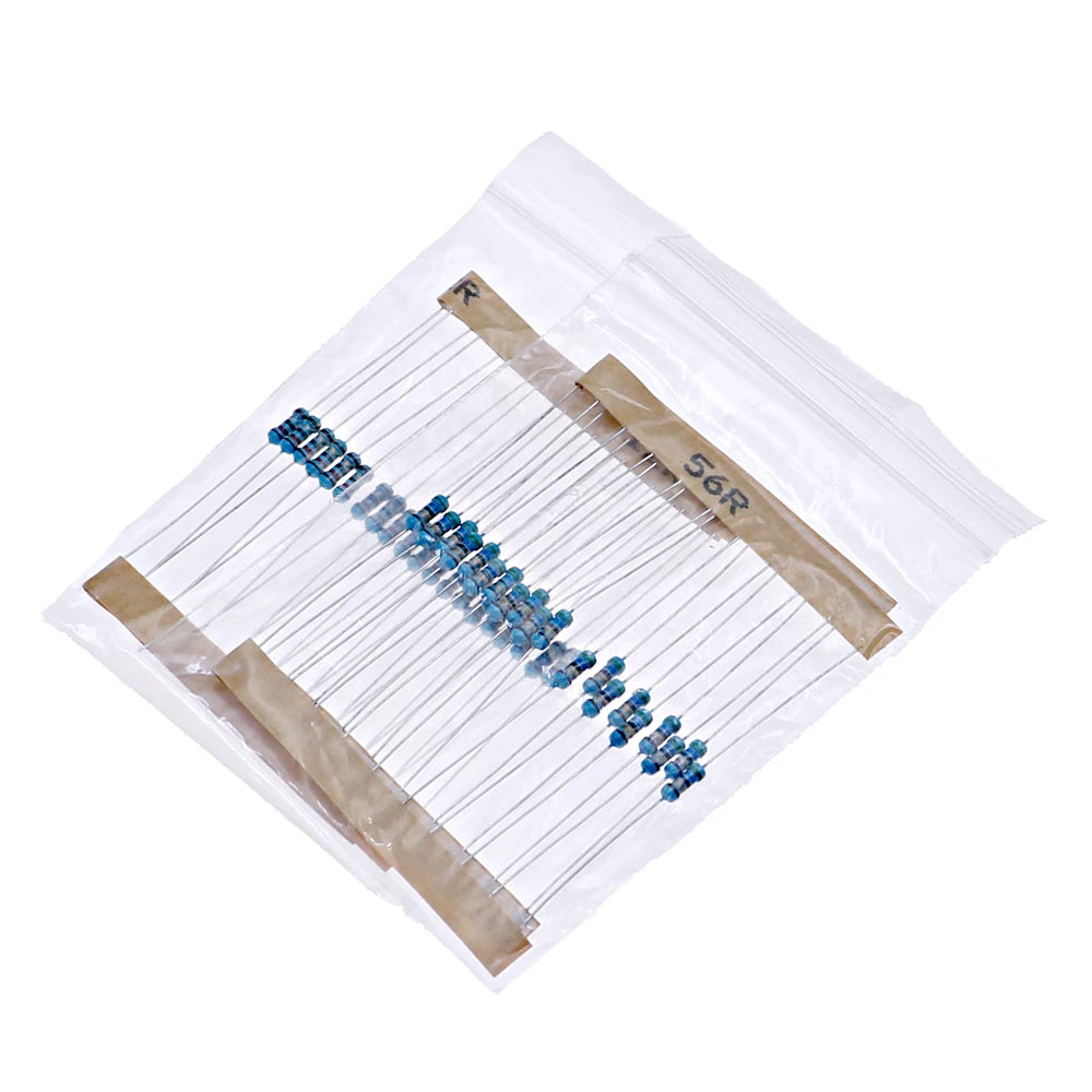 2600pcs 130Value 1/4W 0.25W 1% Metal Film Resistors Assorted