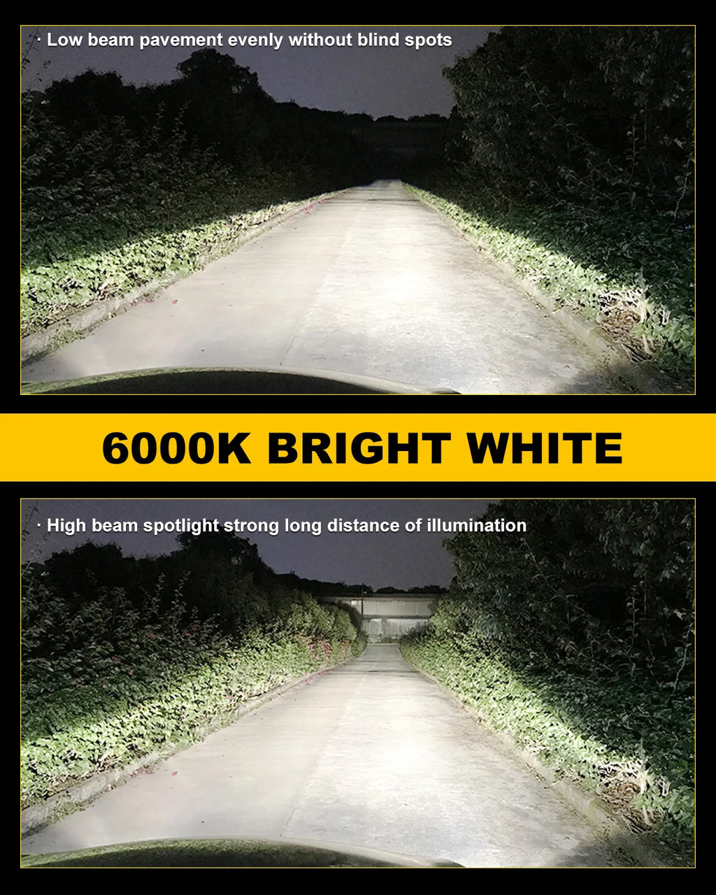 Katur 2Pcs H1 LED Headlight Bulb 360 Degree 6500K Super Brig