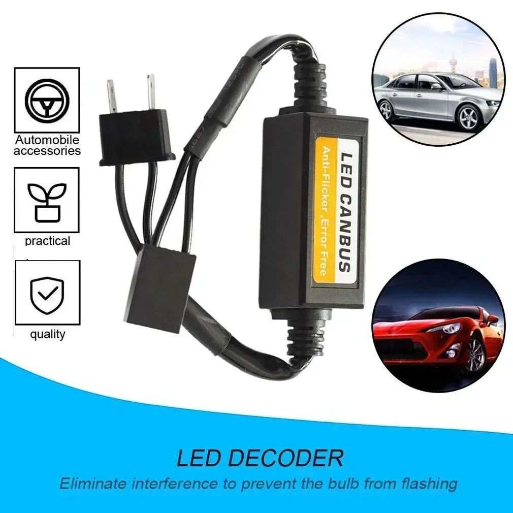 1/4PCS LED Car Headlight Bulbs Decoder No Error H4 H7 H11 90