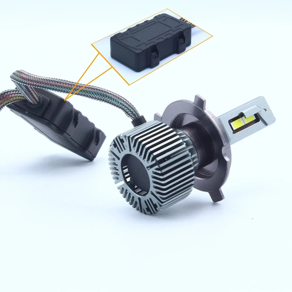 Headlight Bulbs Powerful 20000LM Replaceable Kit Xeon LED Plug&Play 12V H4 Car Headlight Bulb ﻿