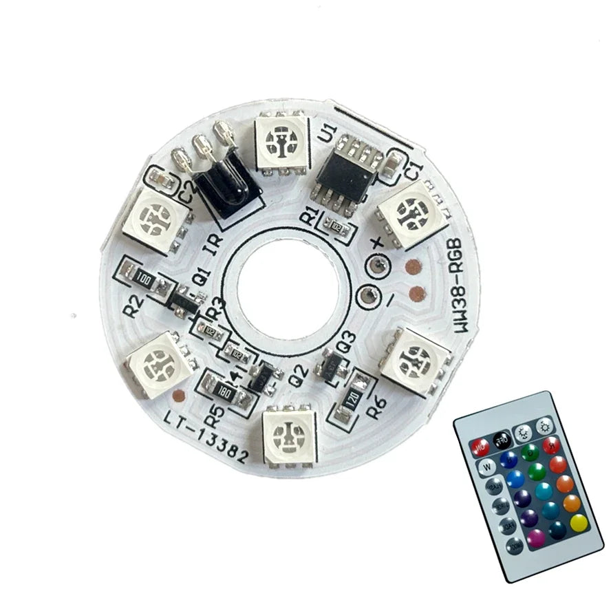 10 1PCS 5V RGB LED Lights Plate Linkage Control Colorful Sou