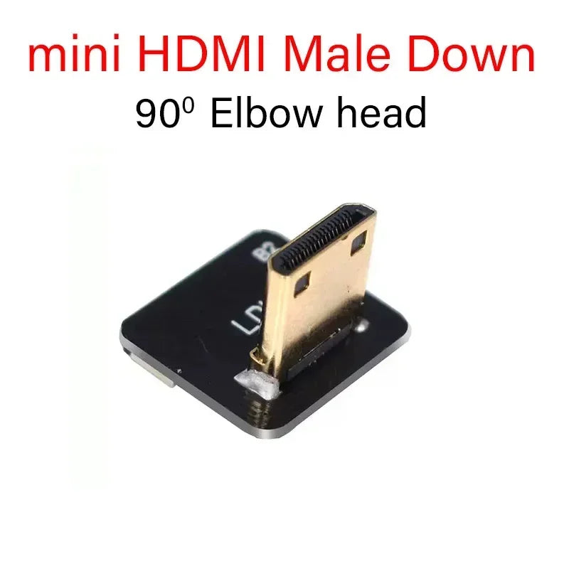 FPV HDMI-Compatible Connector Flexible Flat Cable Raspberry Pi 4 Micro HDMI To HDMI/Mini HDMI Female 90 Degree FFC 20pin