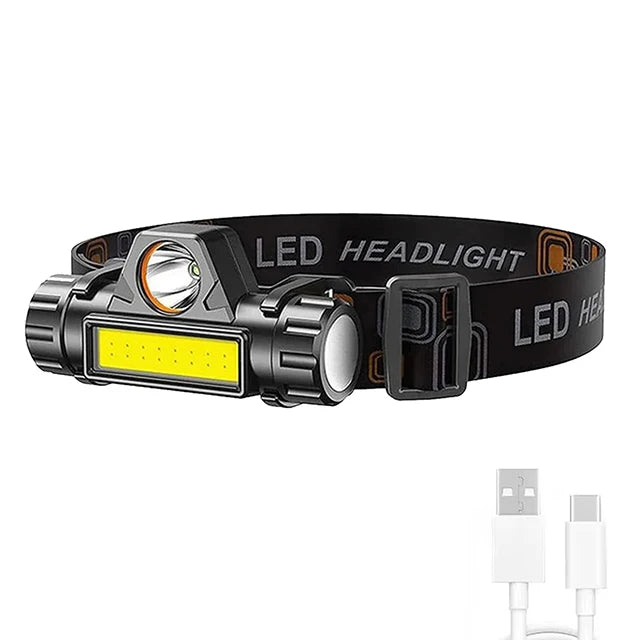 1-5PCS Rechargeable COB LED Headlamp Strong Magnetic Powerful Headlight Super Bright Waterproof Head Torch For Outdoor Fishing