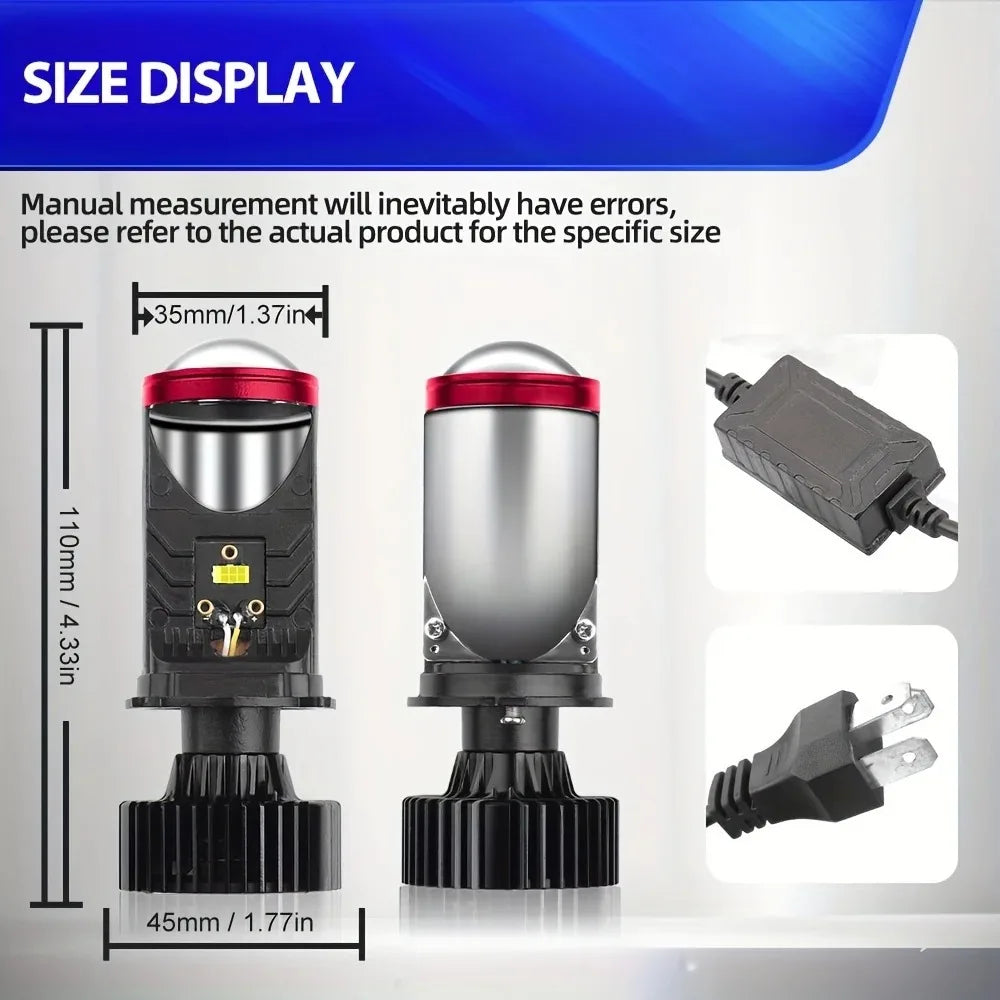 2pcs Canbus LED Car Headlight Bulb 40000 H4/9003/HB2 Project
