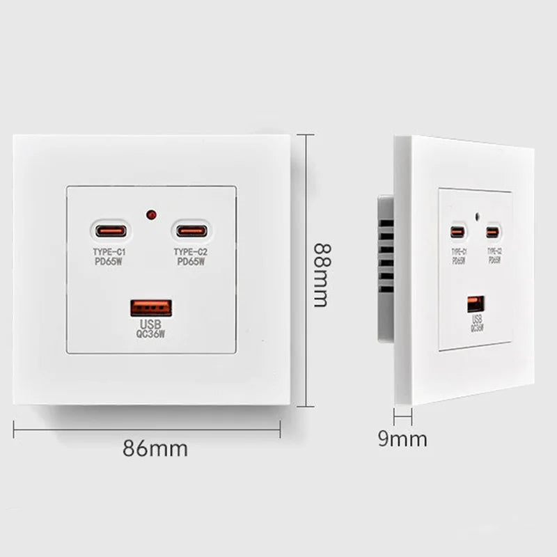 High-End New Pop Gallium Nitride USB Socket 65W Fast Chargin
