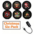 Christmas Projector Light 4/6/10PC Pattern Adjustable USB Projector Night Light for Halloween Atmosphere Lamp Room Ceiling Decor