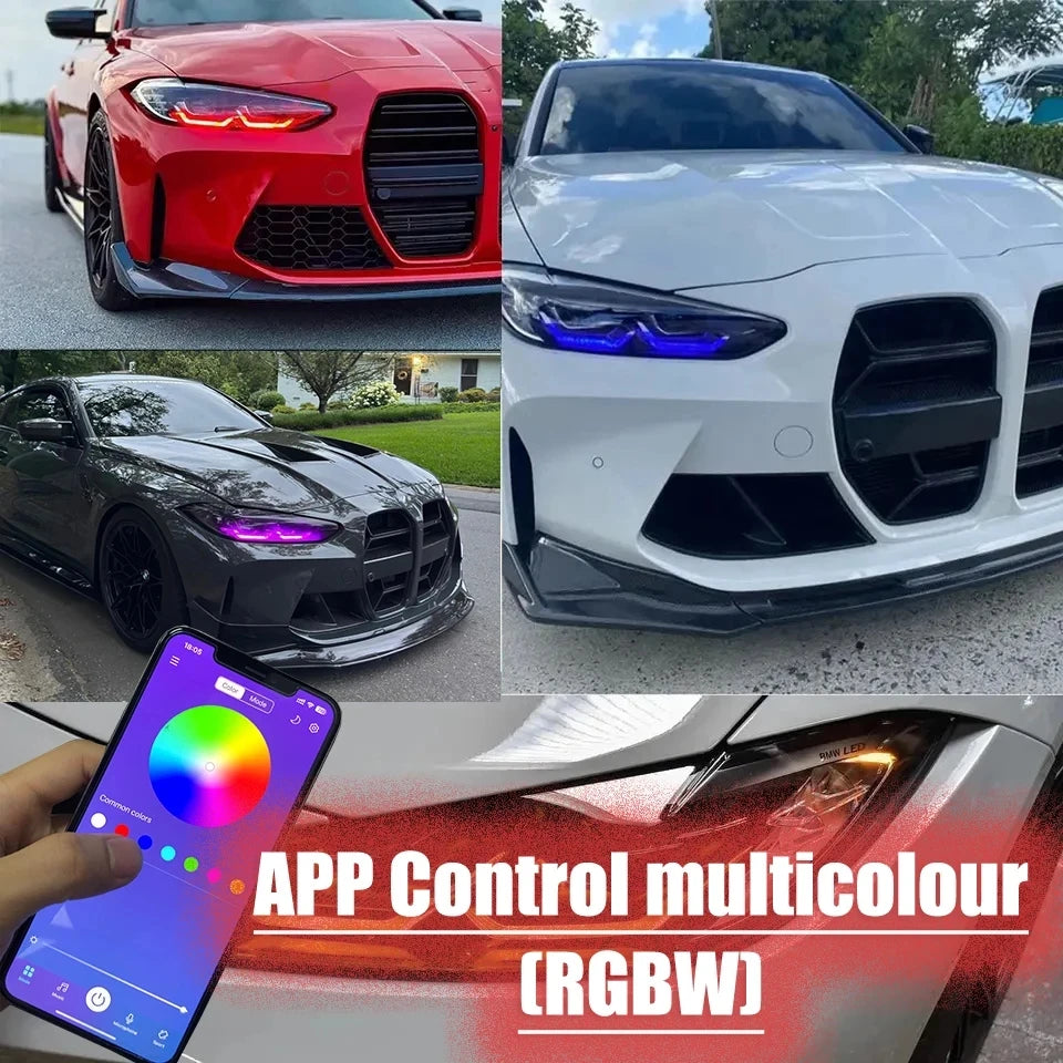DRL for BMW 4 Series G80 M3 G82 M4 G22 G26 Board Fits Global LED Headlight Red Blue Angel Eyes RGB DRL for