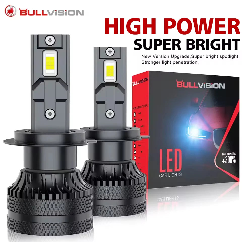 80000LM 2PCS Car Lights H7 H4 H1 H8 H9 H11 9006 9005 9012 Su