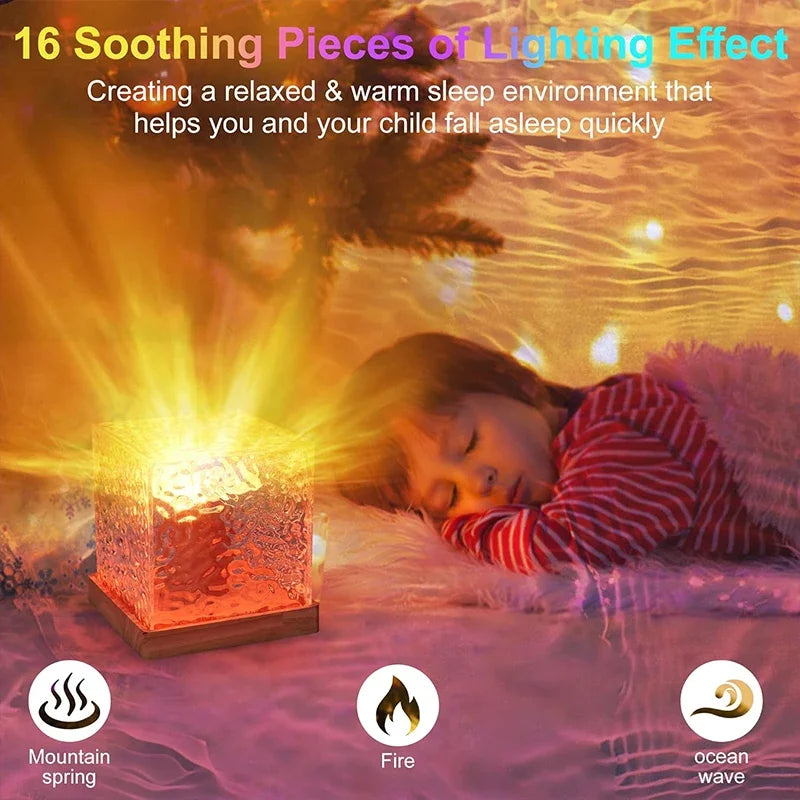 1-2Pack Ocean Wave Projector Light 16 Colors Midnight Aura A