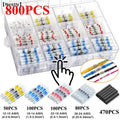 800Pcs Solder Seal Wire Connectors Kit Heat Shrink Butt Elec