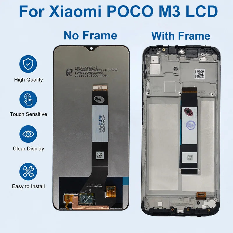 AAA+ New For Xiaomi Poco M3 LCD M2010J19CI Display Touch Scr