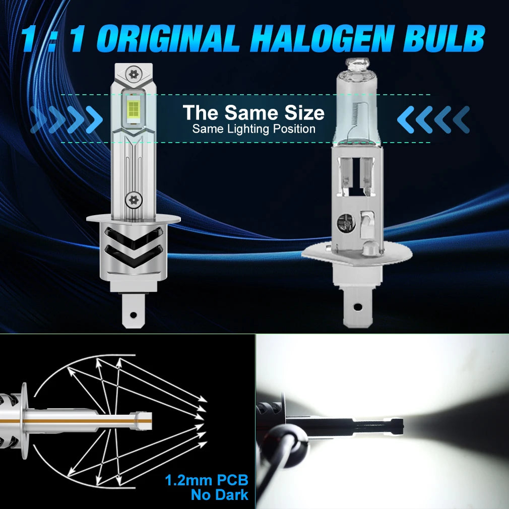 XSTORM H1 LED Lights Bulbs Canbus 60000LM 100w H3 H7 LED Hea