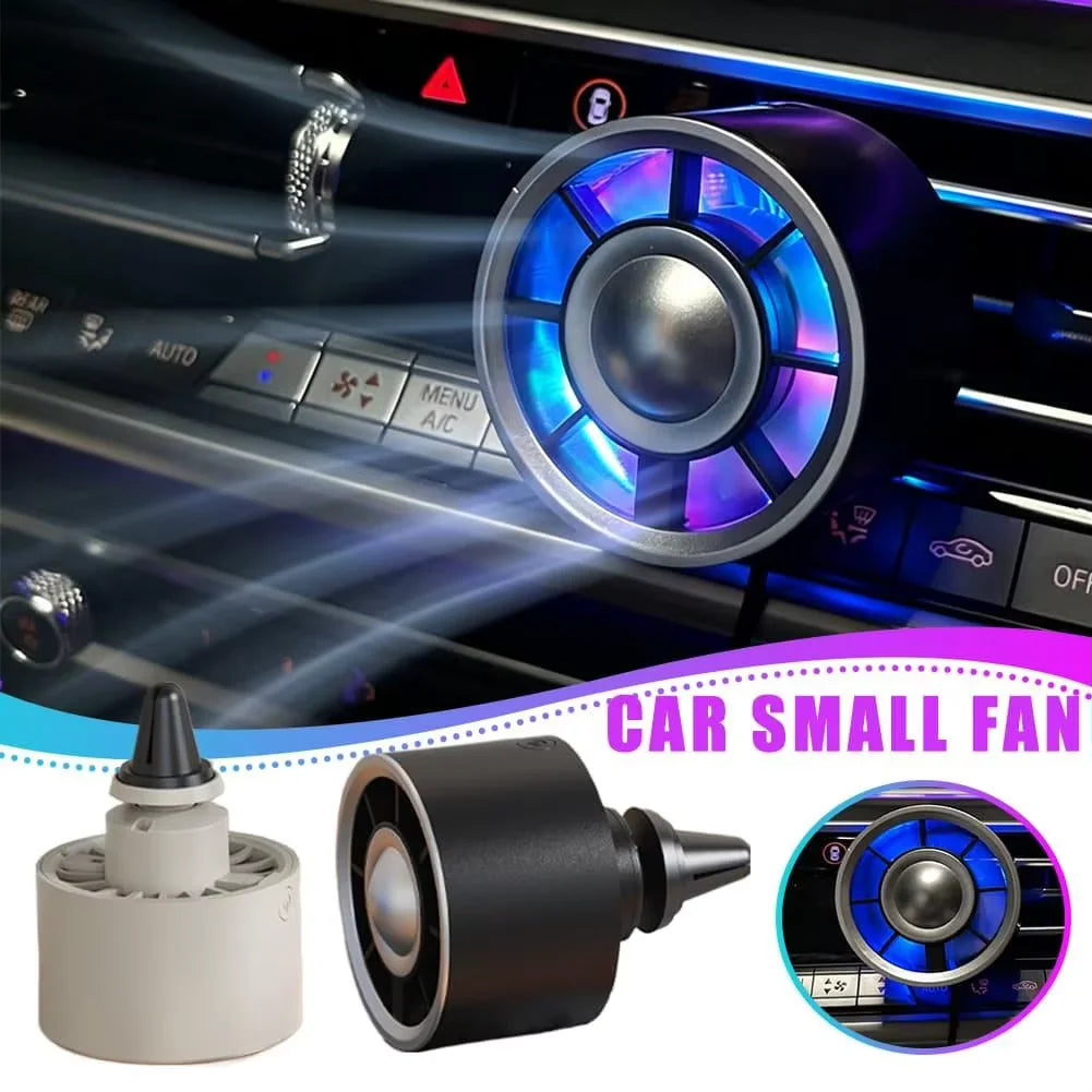 Car Air Vent Fan Portable Mini Cooling Fan Adjustable Wind S