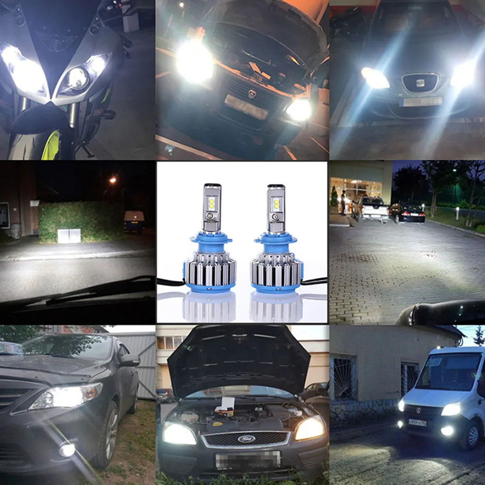 T1 Led Headlight 70W H4 H1 H3 H7 H11 9004 9005 9006 9007 881