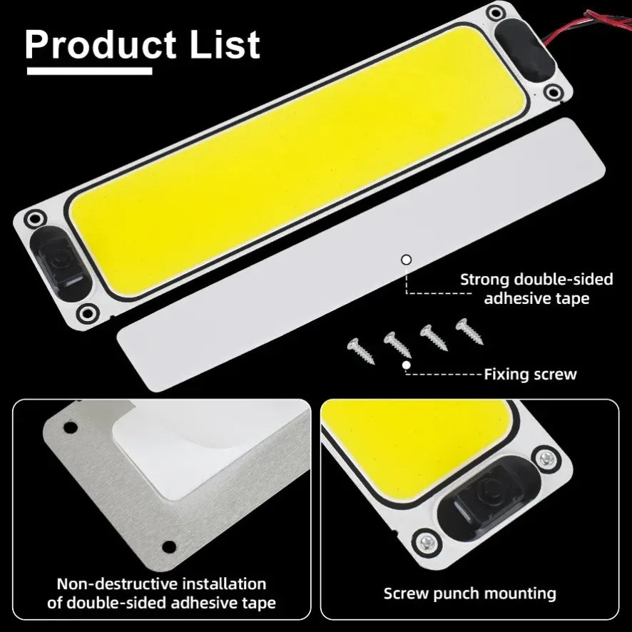 1/2PCS 12-90V Interior Light Ceiling Lamp LED Car with Switc