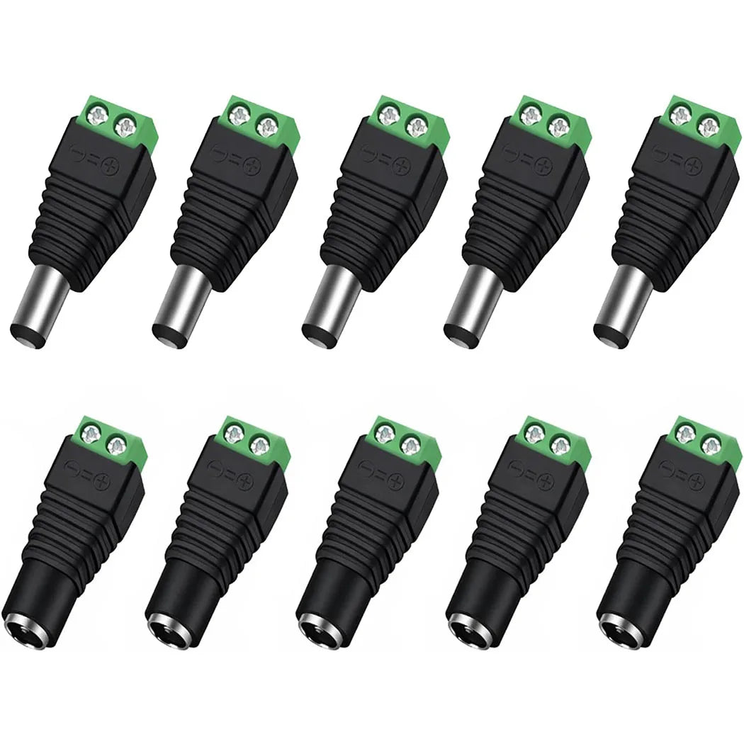 12V Male+Female 2.1x5.5MM DC Power Jack Plug Adapter Barrel 