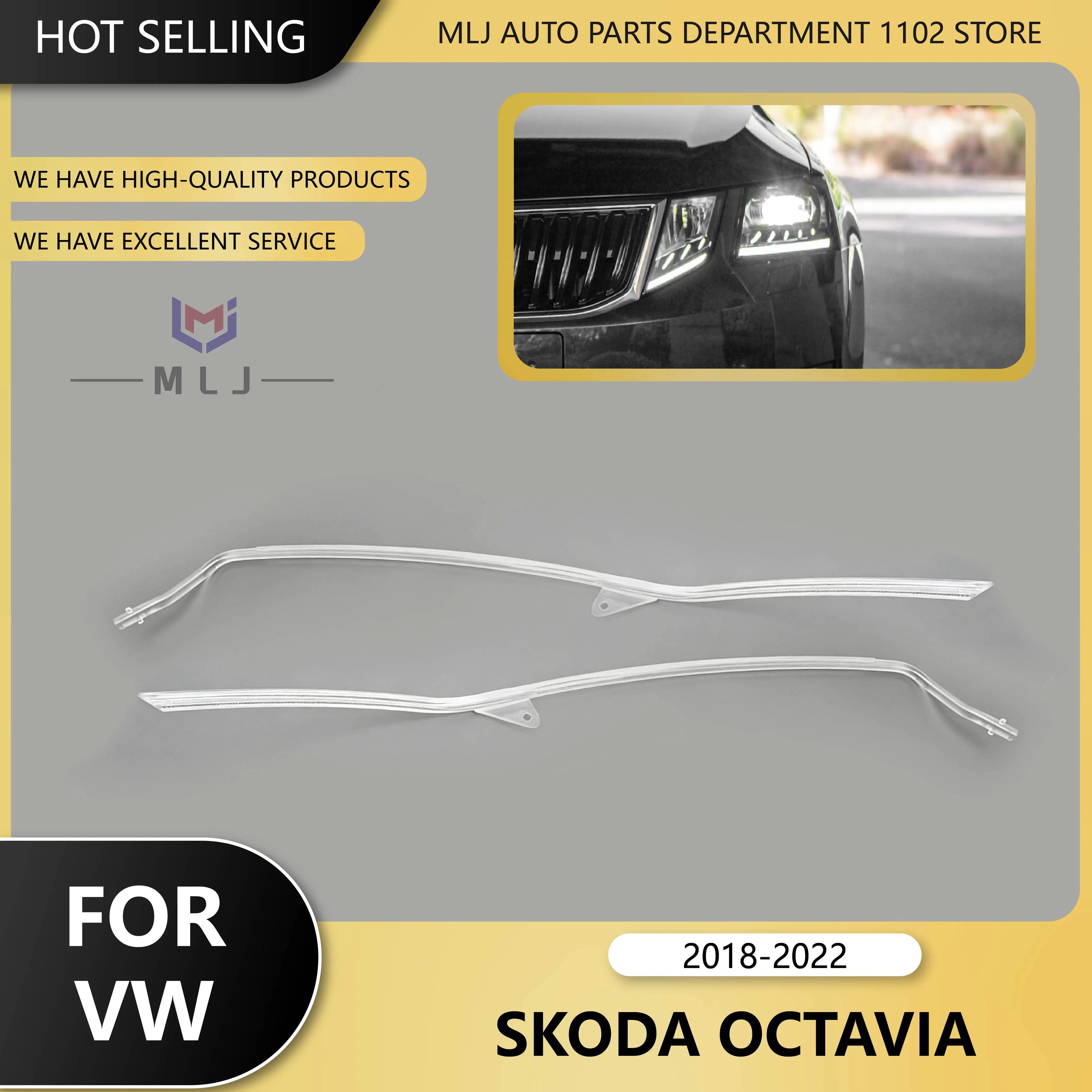 DRL Acrylic Tube For VW Skoda Octavia 2018 2019 2020 Headlight Light Guide Strip Lamp LED DRL Tube Bar