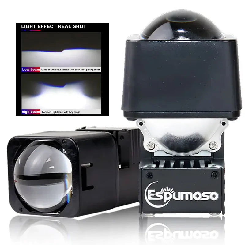 LED High Beam Projector 1.5 inch Matrix LED Lens 10000LM Bi-